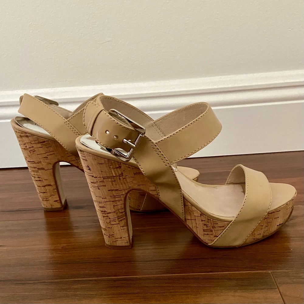 Michael Kors Ivanna cork platform heels